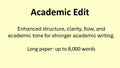 Academic Edit - up to 8,000 words