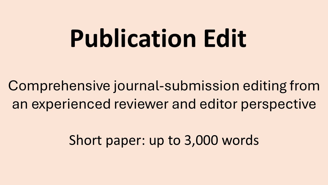 Publication Edit - up to 3,000 words