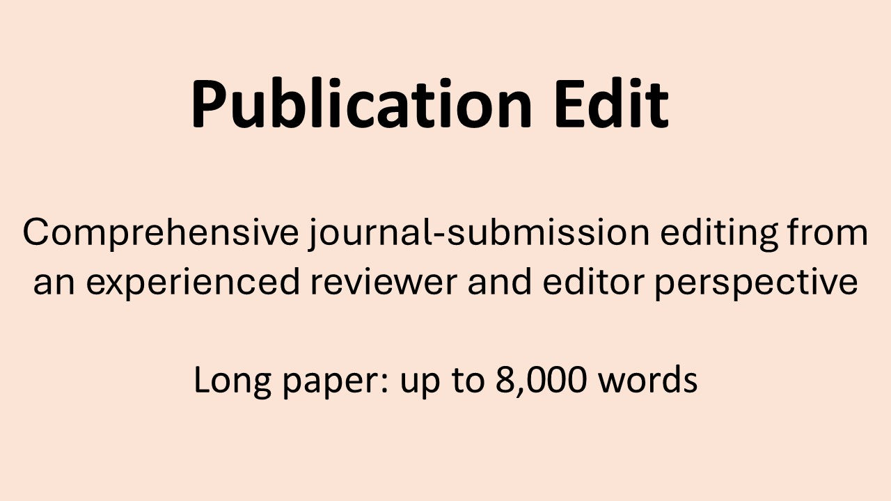 Publication Edit - up to 8,000 words