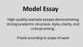 Model Essay